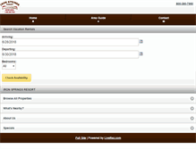 Tablet Screenshot of ironspringsreservations.com